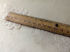 画像13: フランスヴィンテージ　木製定規 20cm (13)