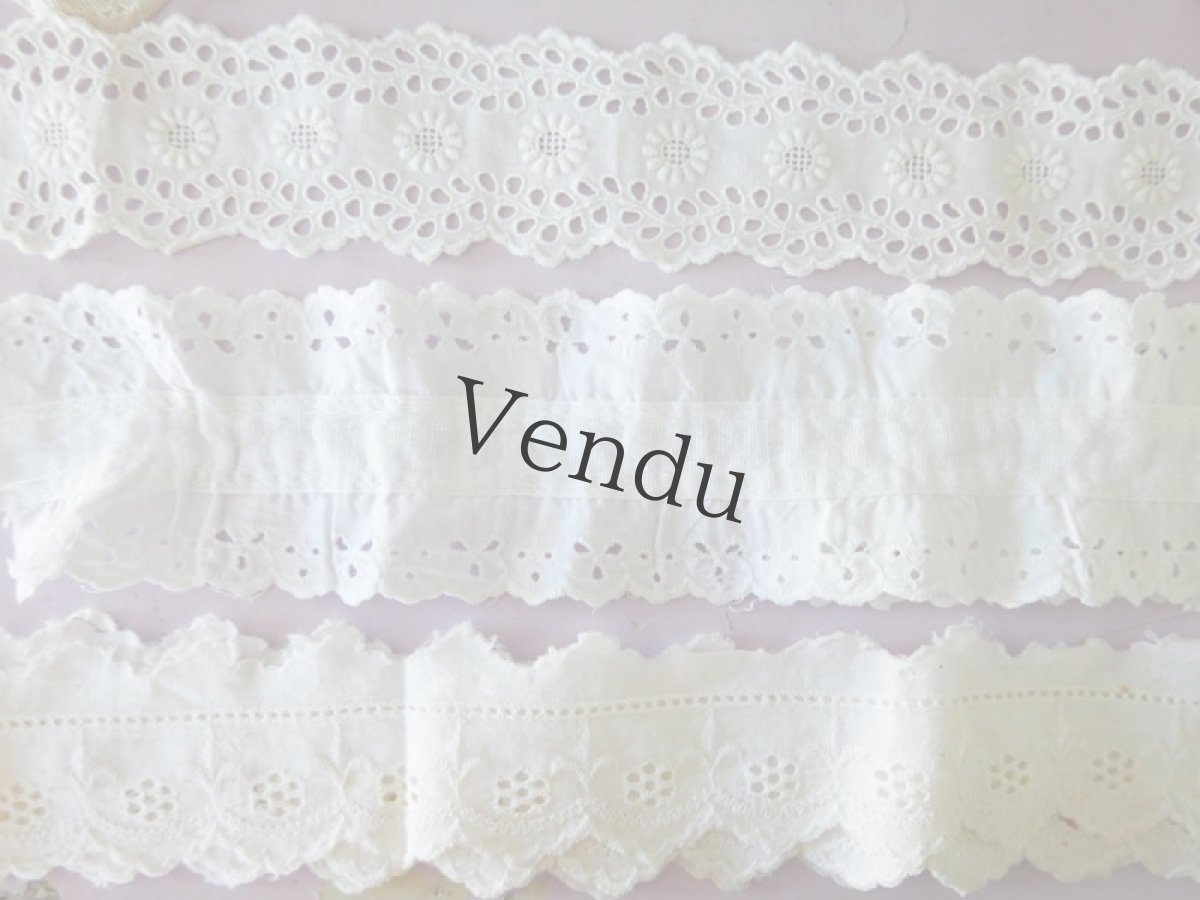 画像6: フランス蚤の市　スカラップレースを中心としたレースセット９種 (6)