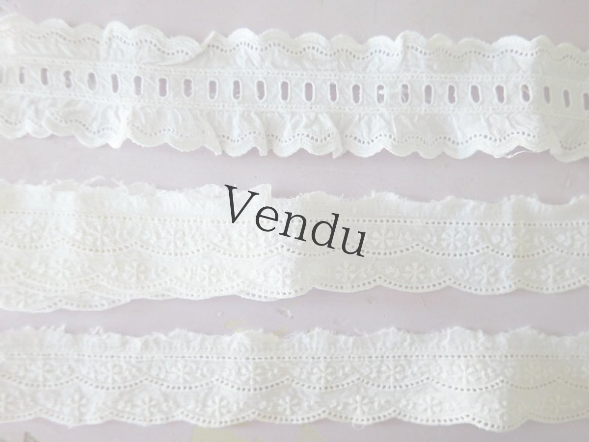 画像7: フランス蚤の市　スカラップレースを中心としたレースセット９種 (7)