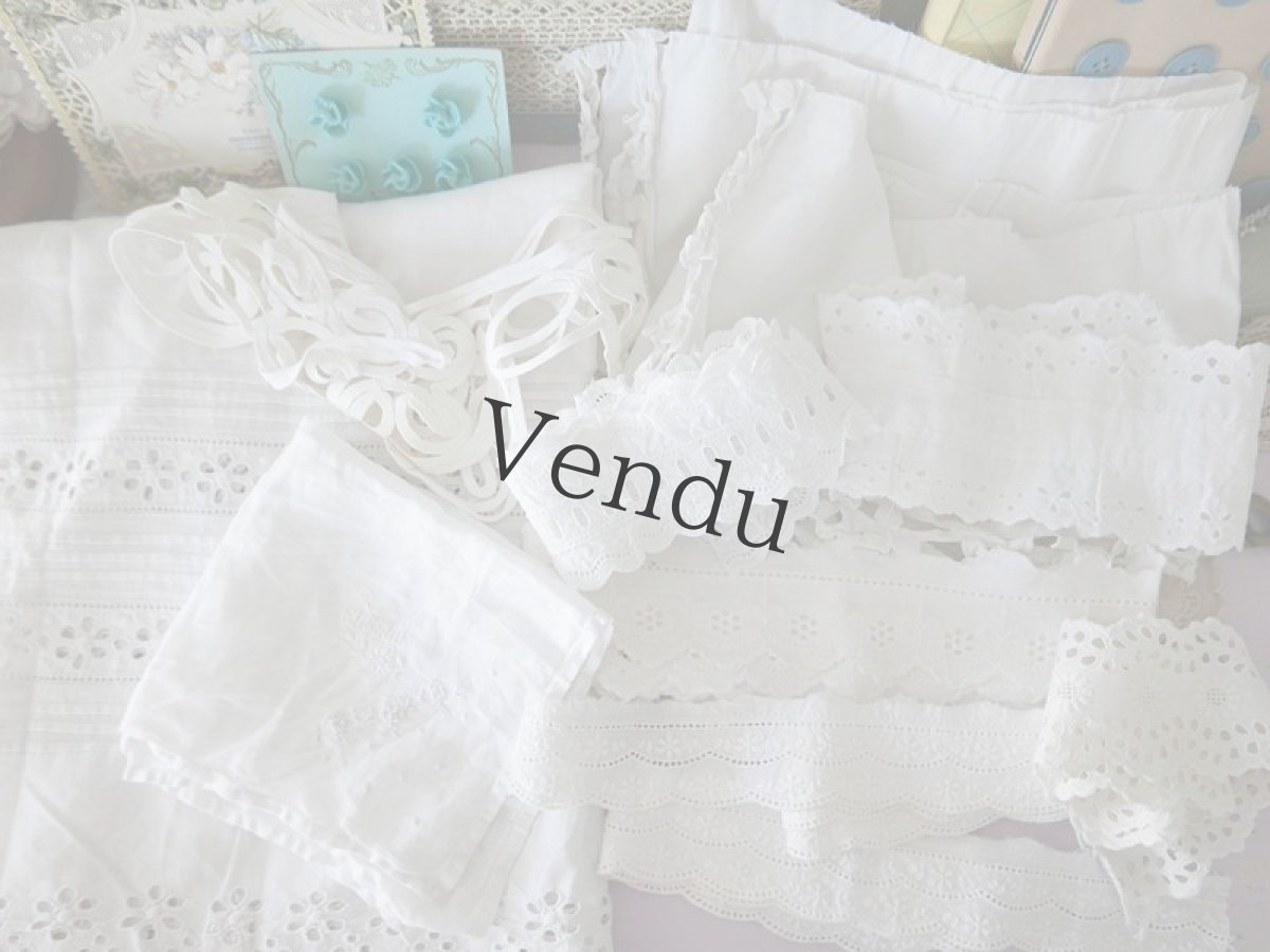 画像2: フランス蚤の市　スカラップレースを中心としたレースセット９種 (2)