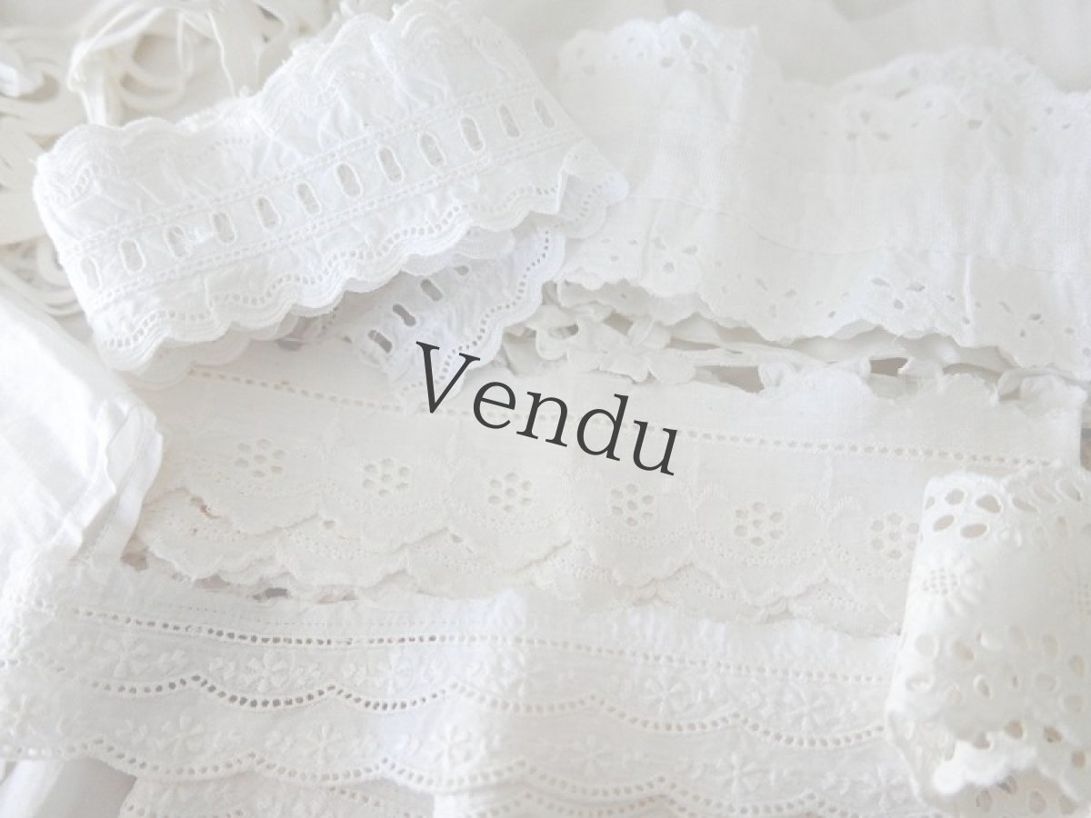 画像3: フランス蚤の市　スカラップレースを中心としたレースセット９種 (3)