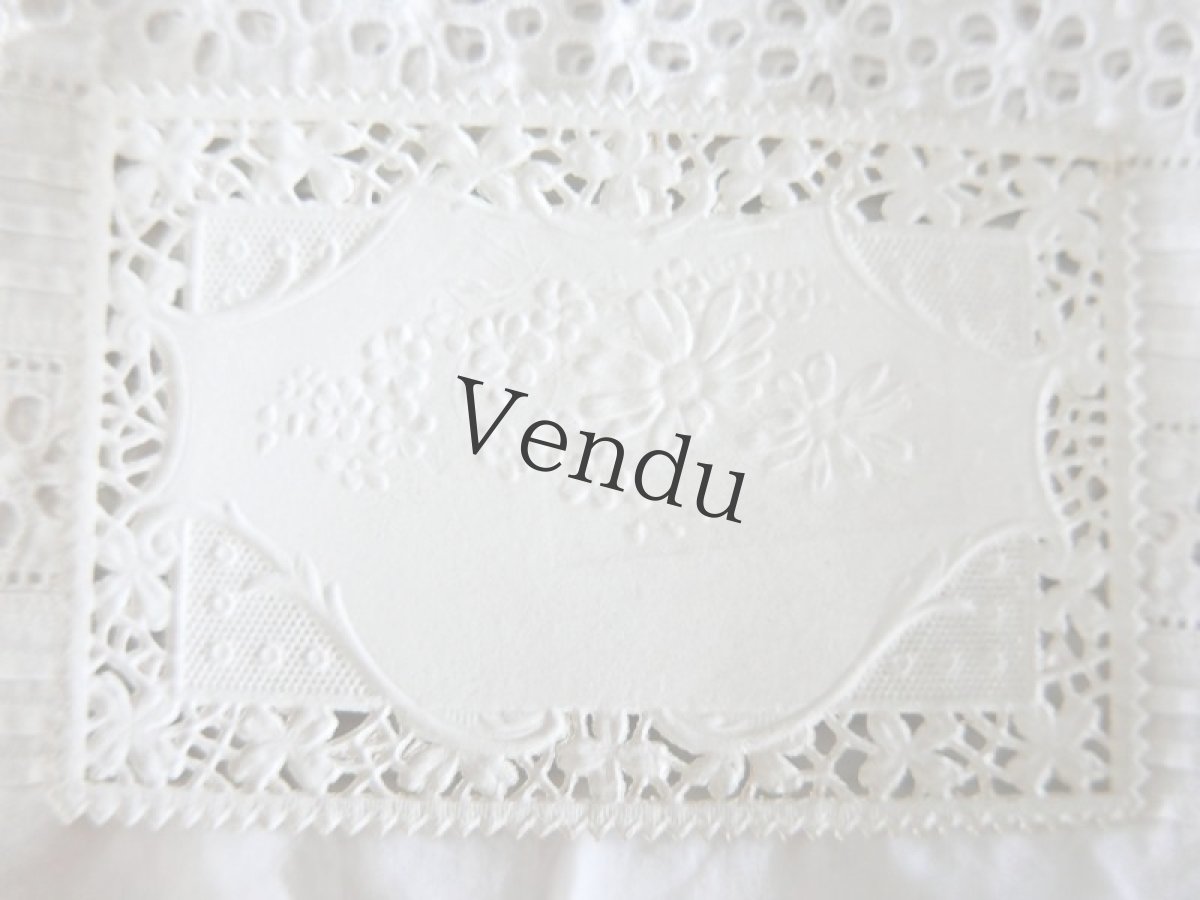 画像7: フランスアンティーク　春の草花のクロモ　透かし細工と一部シルク張り (7)