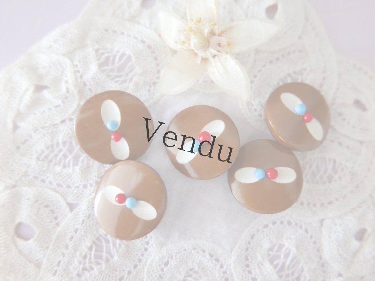 画像3: チェコスロバキアアンティーク　1920年代レトロボタン 23mm (3)