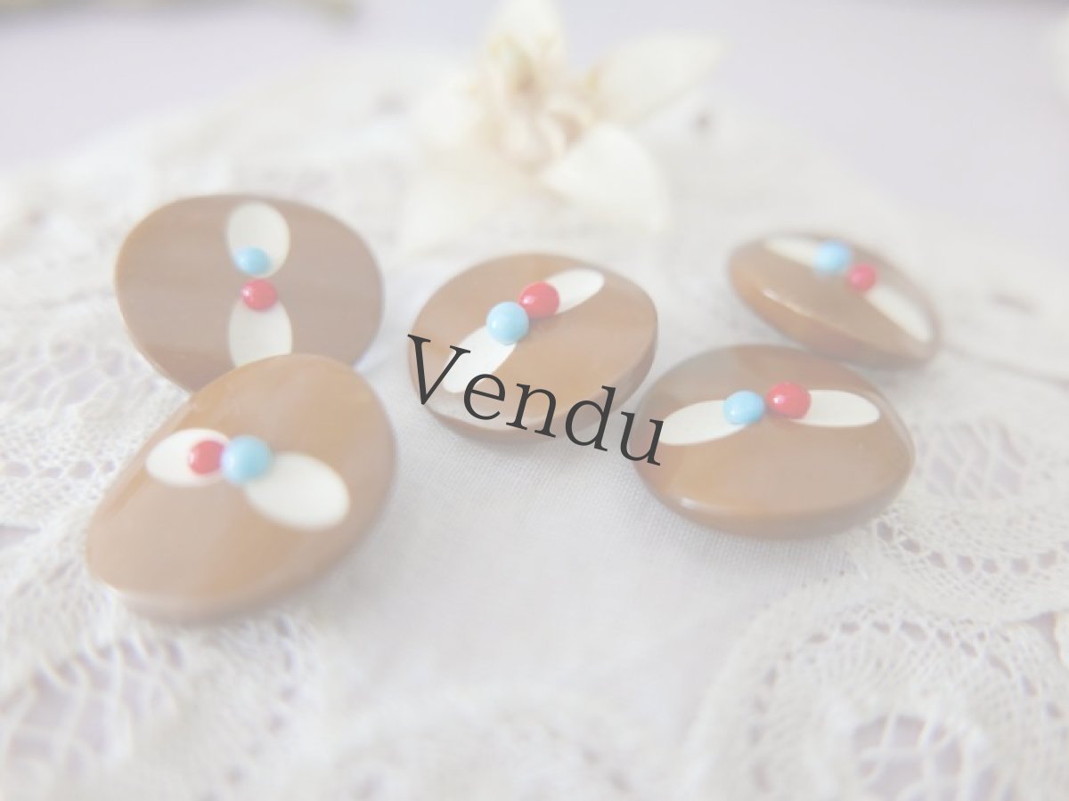 画像4: チェコスロバキアアンティーク　1920年代レトロボタン 23mm (4)