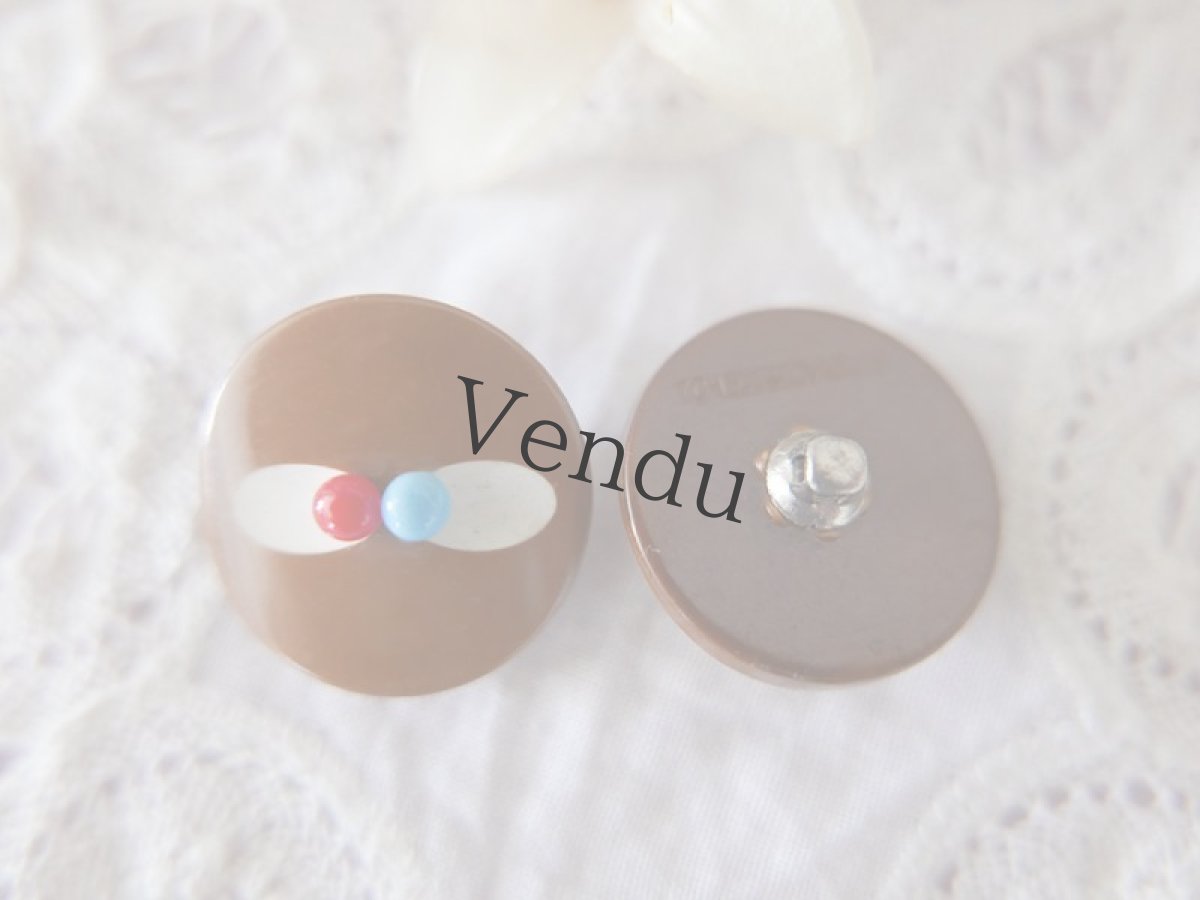 画像2: チェコスロバキアアンティーク　1920年代レトロボタン 23mm (2)