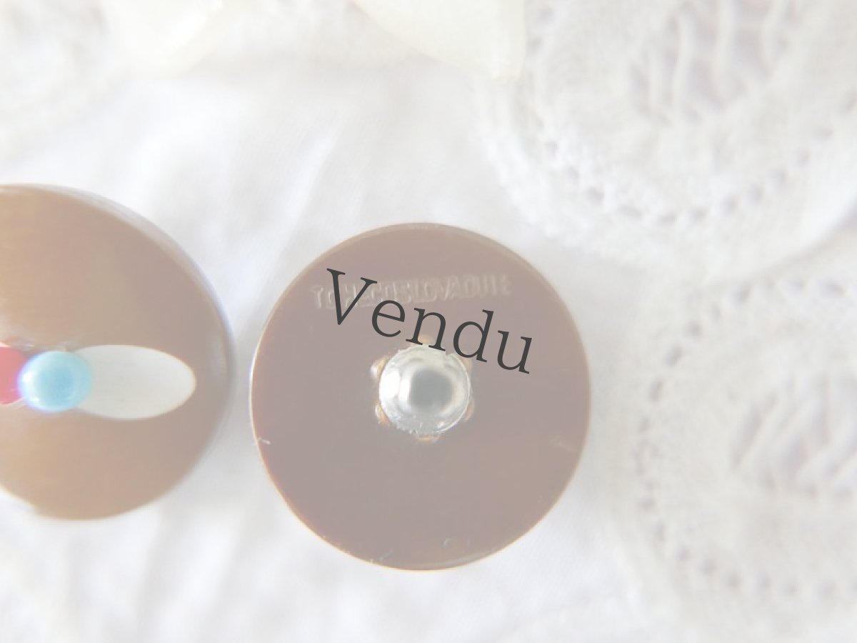 画像5: チェコスロバキアアンティーク　1920年代レトロボタン 23mm (5)