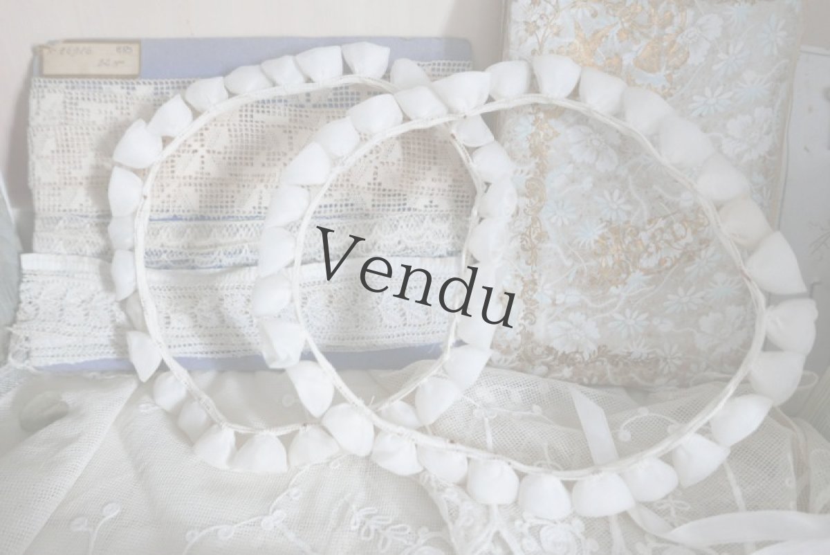 画像4: フランスアンティーク　ミニバラの布花ヘッドリース　ティアラ (4)