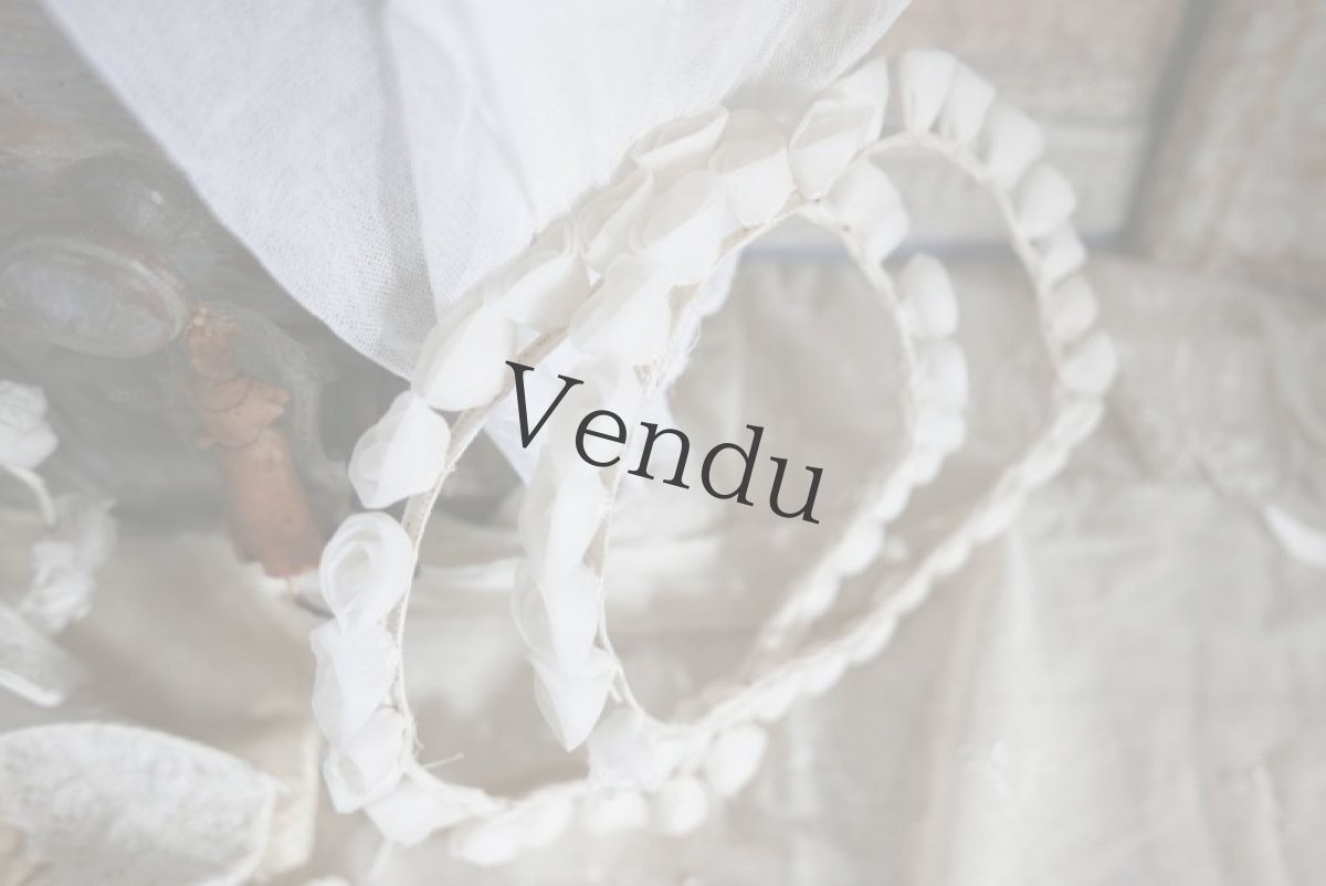 画像3: フランスアンティーク　ミニバラの布花ヘッドリース　ティアラ (3)