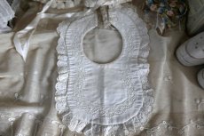 画像1: フランスアンティーク　白糸刺繍のお洒落なバボワール A (1)