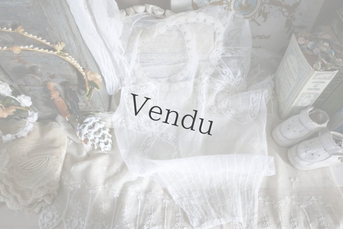 画像6: フランスアンティーク　ふっくらレースのお袖 (6)