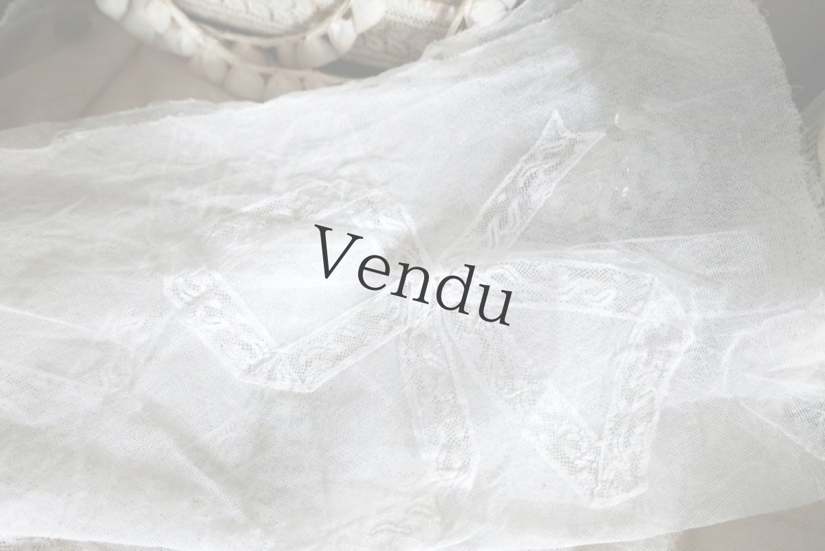 画像2: フランスアンティーク　ふっくらレースのお袖 (2)