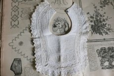 画像5: フランスアンティーク　白糸刺繍のお洒落なバボワール B (5)