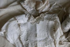 画像6: フランスアンティーク　白糸刺繍のお洒落なバボワール B (6)