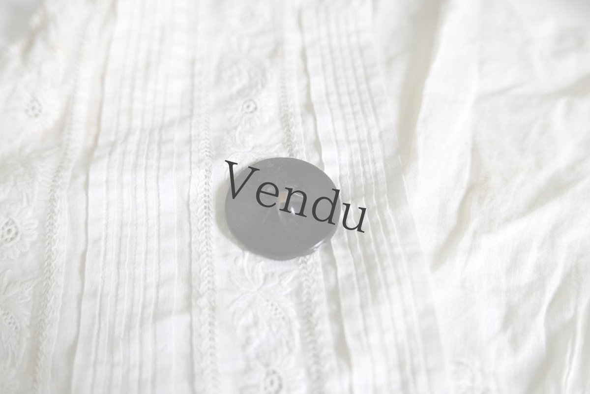 画像4: フランスアンティーク　1890年代 フレンチジェットボタン 花 23-27mm (4)