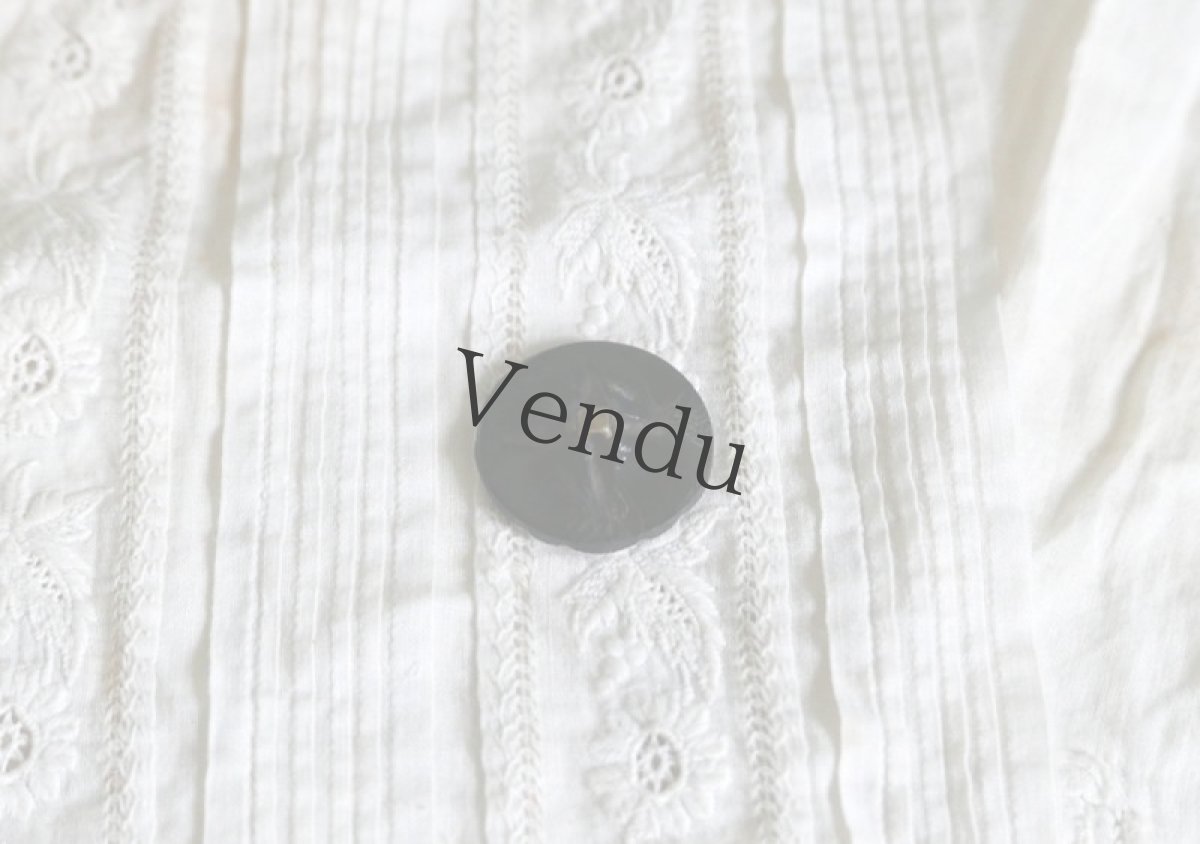 画像6: フランスアンティーク　1890年代 フレンチジェットボタン 花 23-27mm (6)