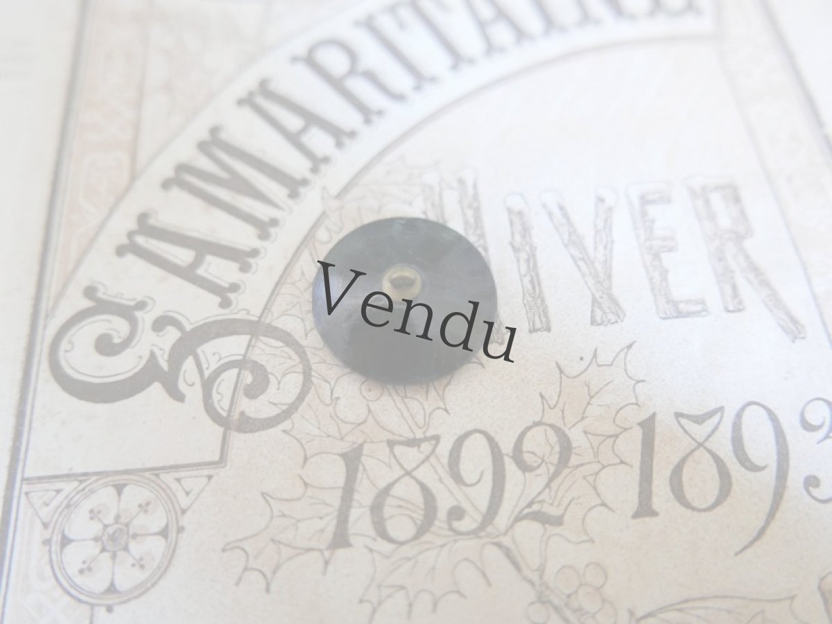 画像5: フランスアンティーク　1880-90年フレンチジェットボタン ジャポニスム27mm (5)