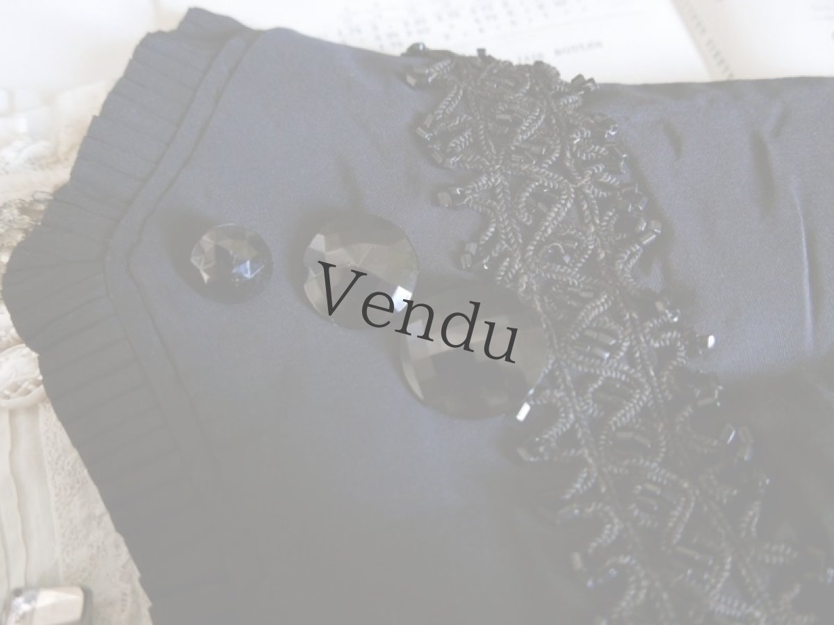 画像4: フランスアンティーク　1900年代フレンチジェットボタン　カボション3個セット (4)