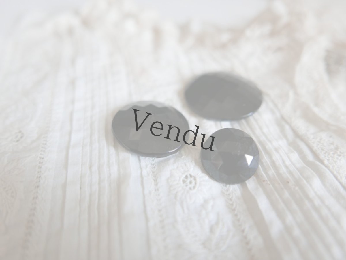 画像2: フランスアンティーク　1900年代フレンチジェットボタン　カボション3個セット (2)