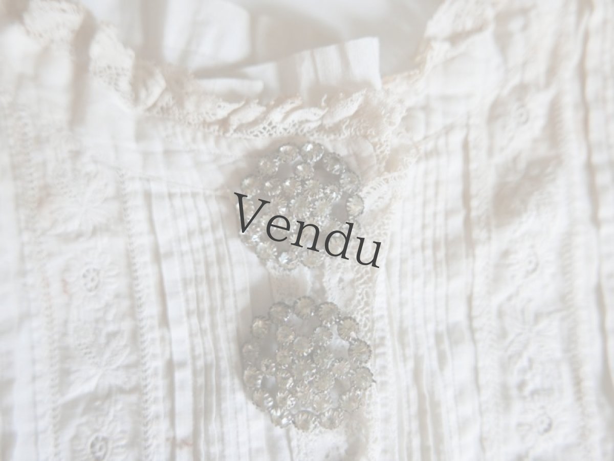 画像3: フランスアンティーク　ベルエポック ストラスボタン 30mm (3)