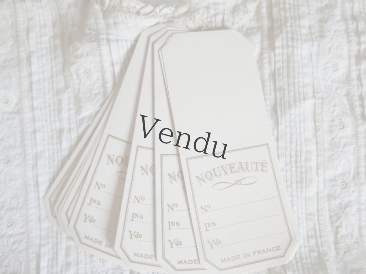 画像5: フランスアンティーク　NOUVEAUTÉタグ　５枚セット (5)