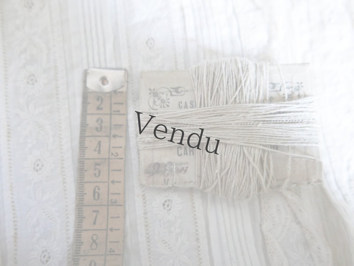 画像6: フランスアンティーク　シャビーなリネンの糸巻き (6)