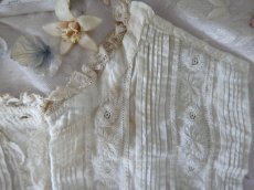 画像3: フランスアンティーク　19世紀 白糸刺繍ブラウスパターン (3)