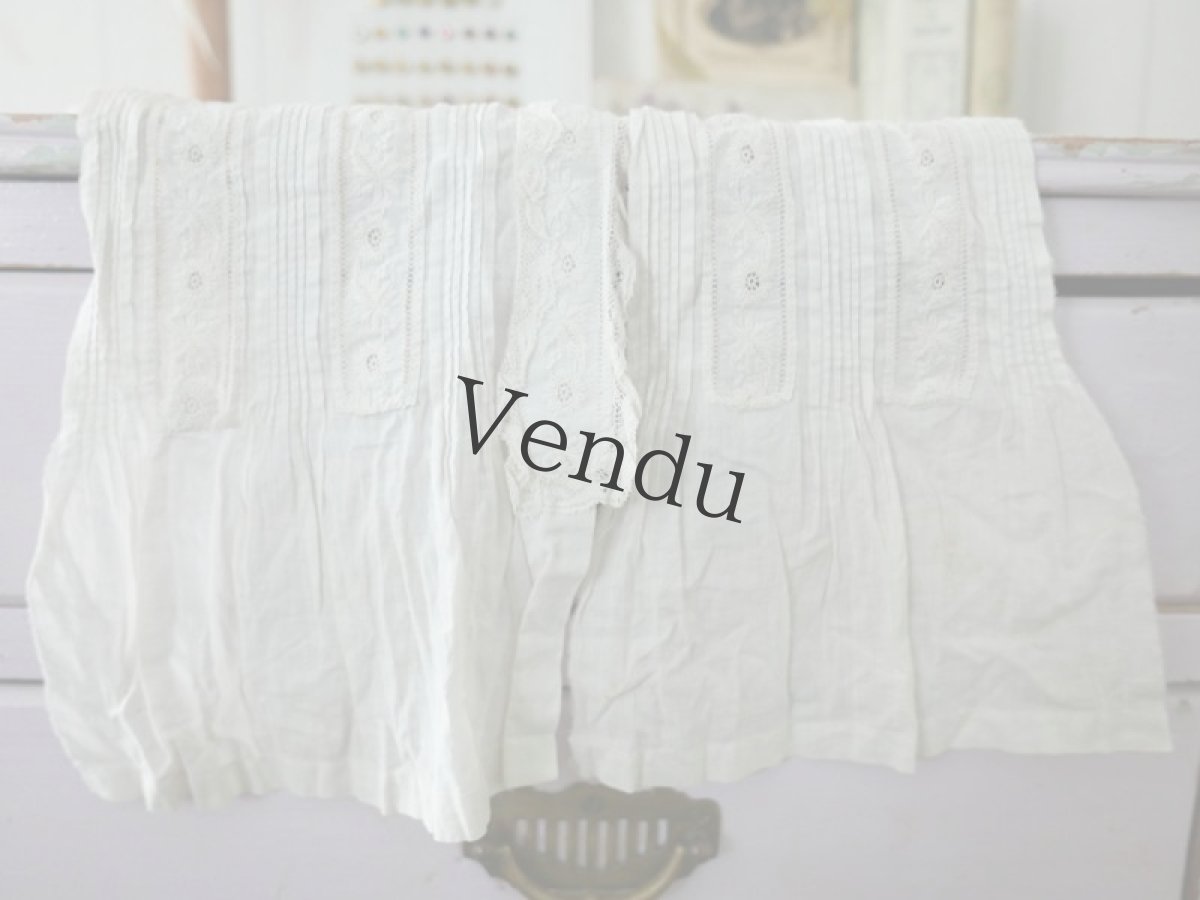 画像6: フランスアンティーク　19世紀 白糸刺繍ブラウスパターン (6)