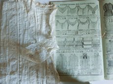 画像10: フランスアンティーク　19世紀 白糸刺繍ブラウスパターン (10)