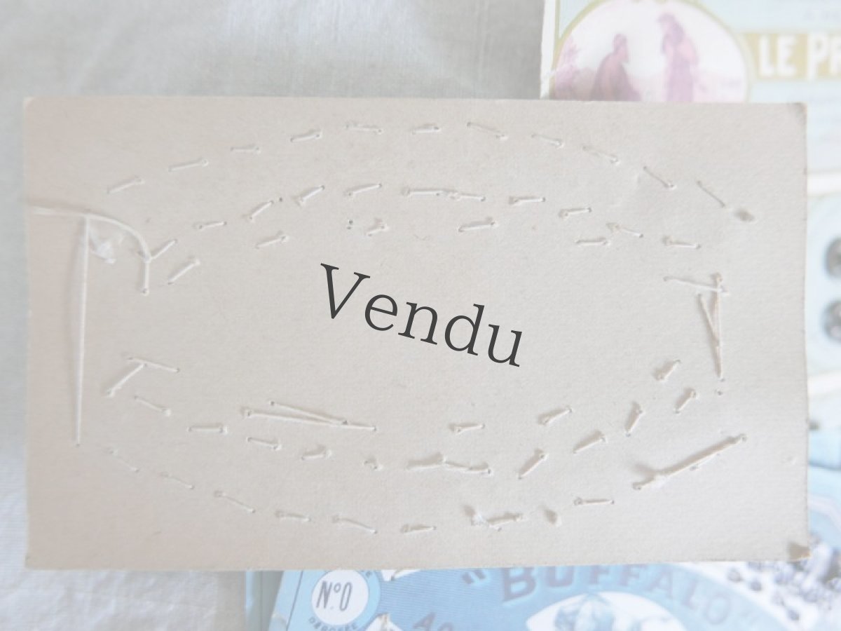 画像5: フランスアンティーク　ホック "BAFFALO"　黒／シルバー (5)