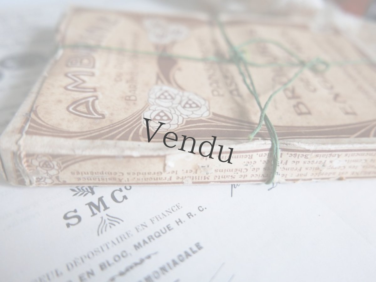 画像3: フランスアンティーク　紙製湿布剤箱 AMBRINE アールヌーボー (3)