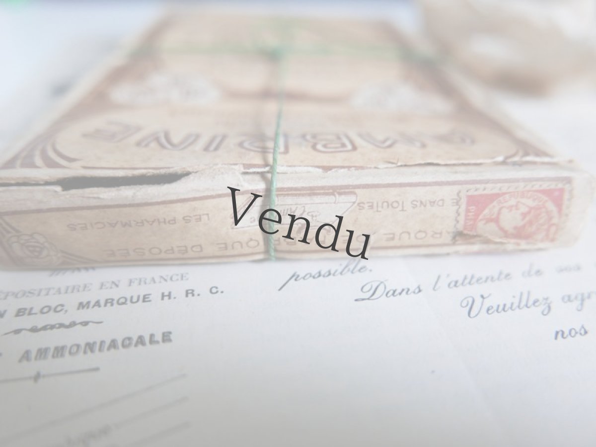 画像4: フランスアンティーク　紙製湿布剤箱 AMBRINE アールヌーボー (4)