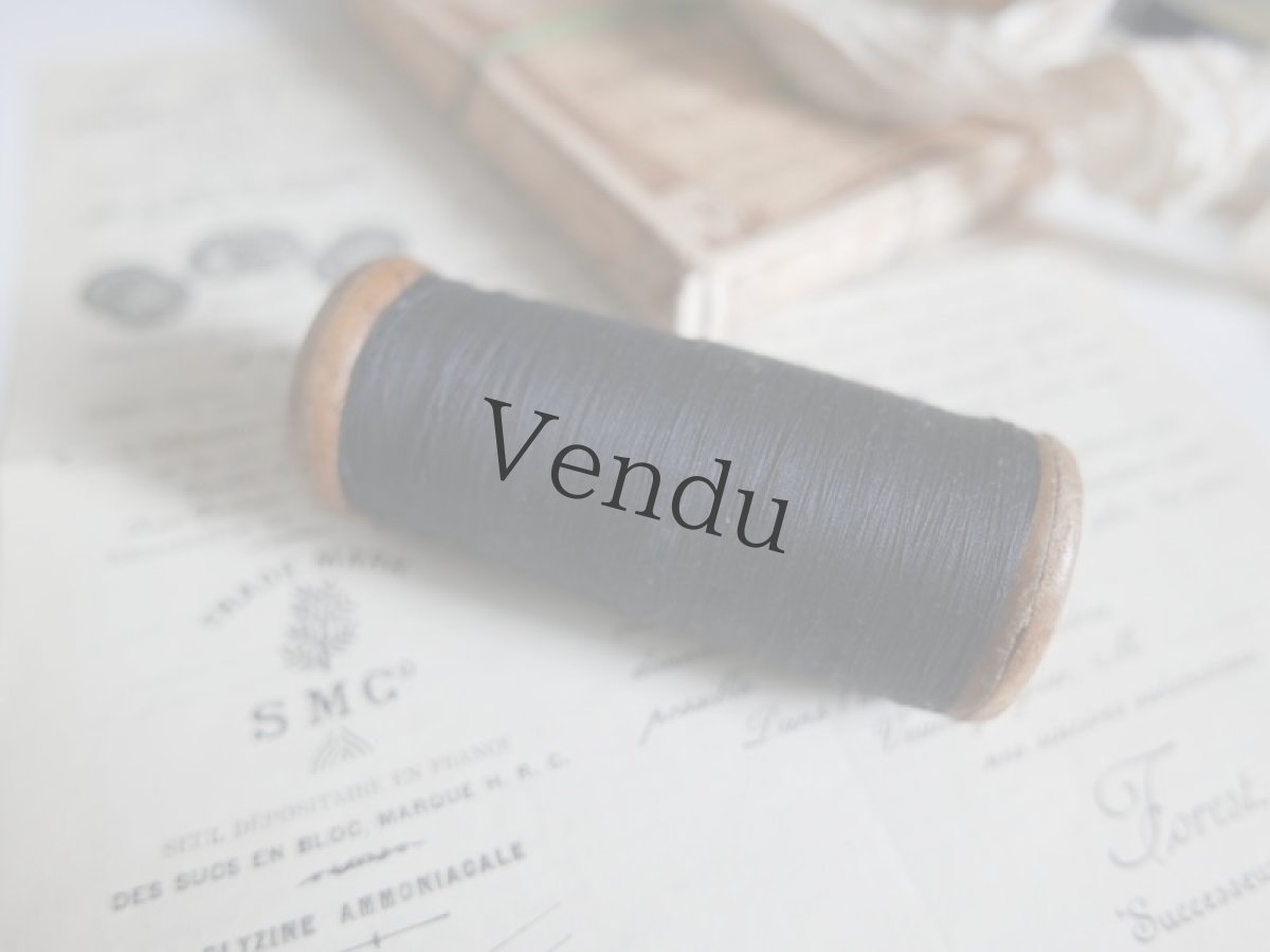 画像5: フランスアンティーク　木製大きめ糸巻き NOIR (5)