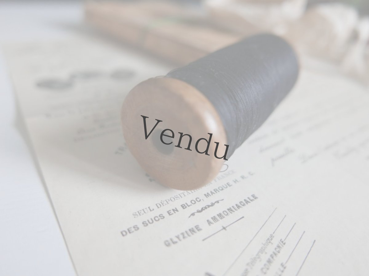 画像6: フランスアンティーク　木製大きめ糸巻き NOIR (6)