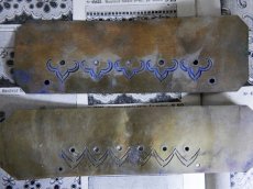 画像11: フランスアンティーク　刺繍用スカラップ模様 金属板シート４枚セット (11)