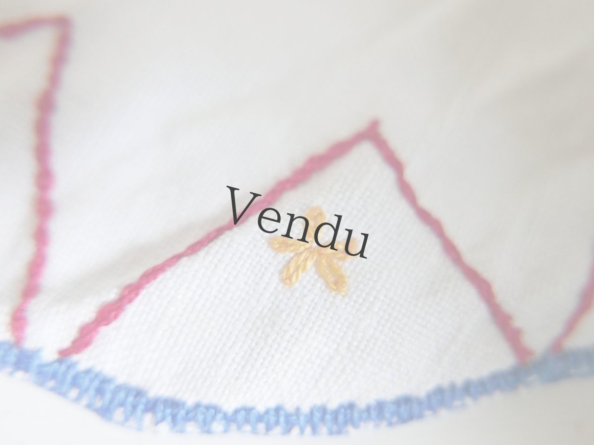 画像3: フランスヴィンテージ　かわいい刺繍ドイリー (3)