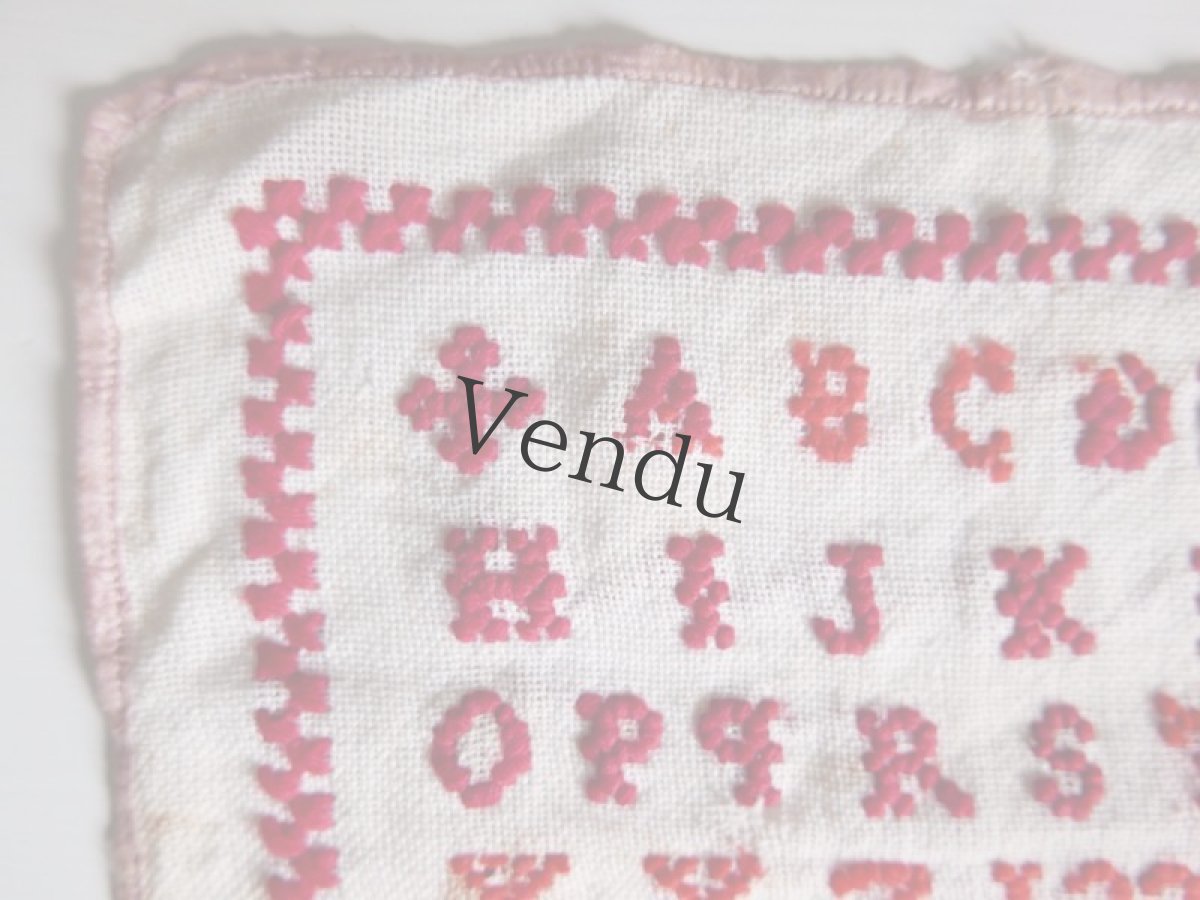 画像2: フランスアンティーク　1880年 クロスステッチサンプラー (2)