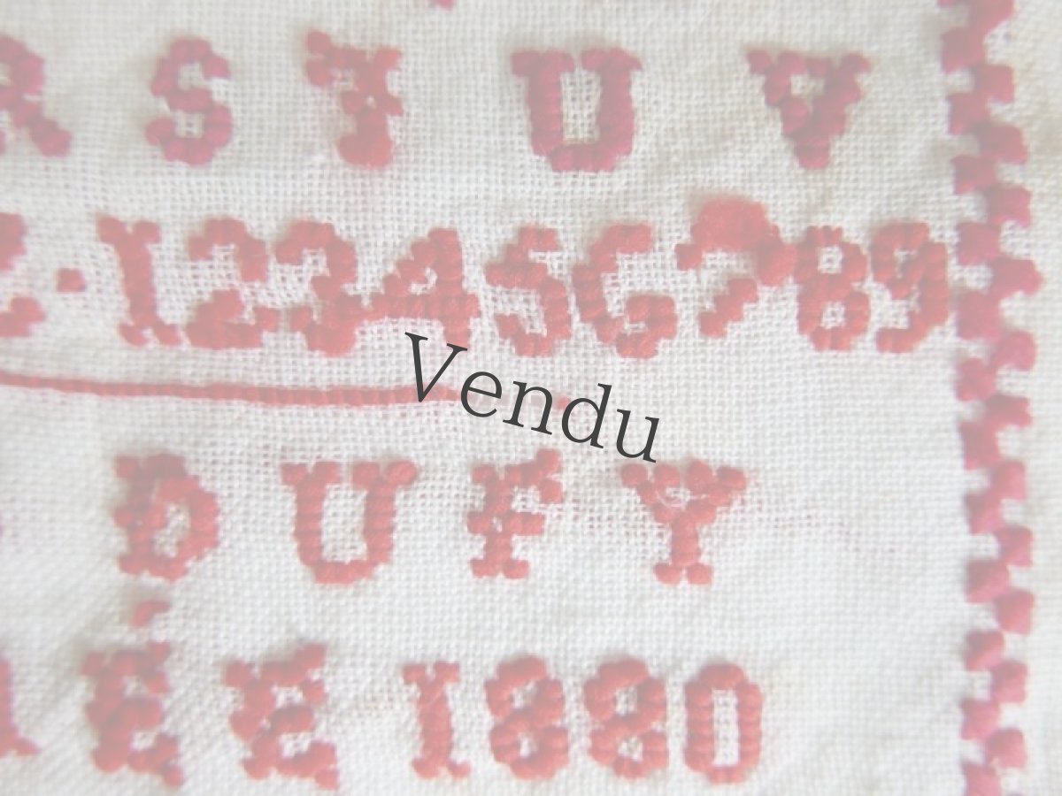 画像3: フランスアンティーク　1880年 クロスステッチサンプラー (3)