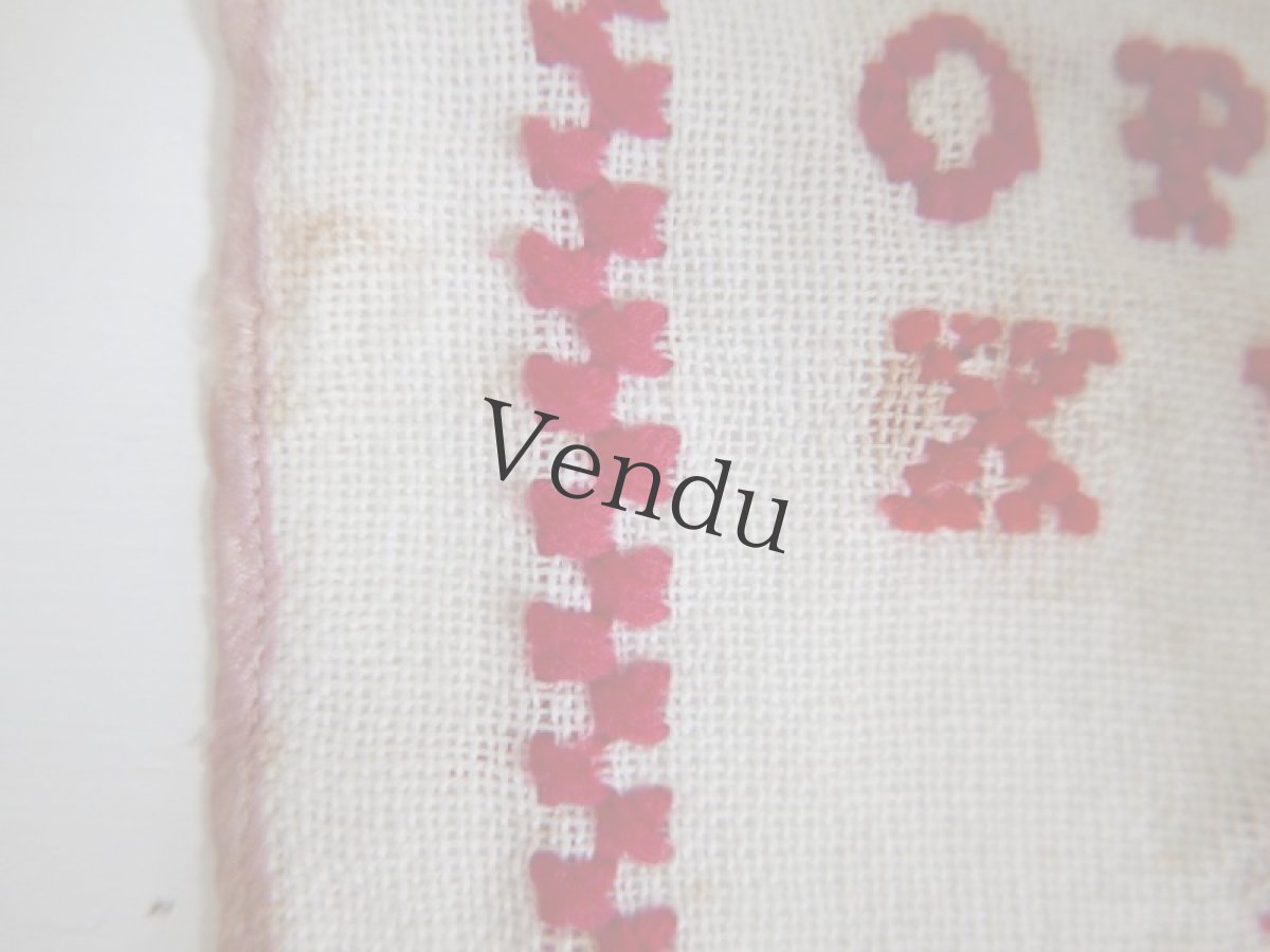 画像5: フランスアンティーク　1880年 クロスステッチサンプラー (5)