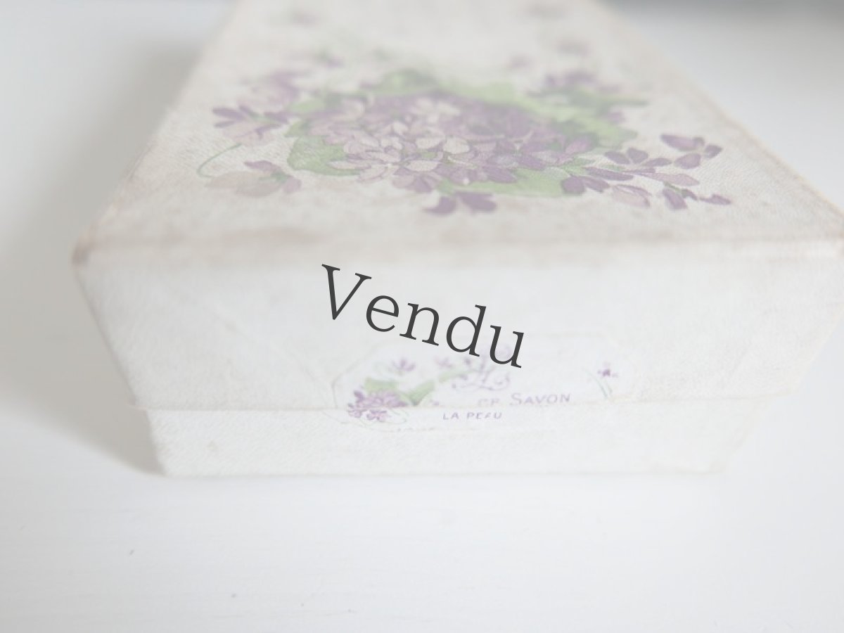 画像4: 【ご予約品】フランスアンティーク　スミレのサボン紙箱 (4)