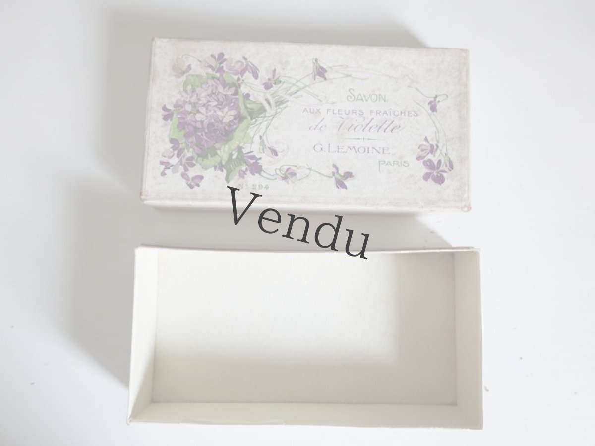 画像7: 【ご予約品】フランスアンティーク　スミレのサボン紙箱 (7)