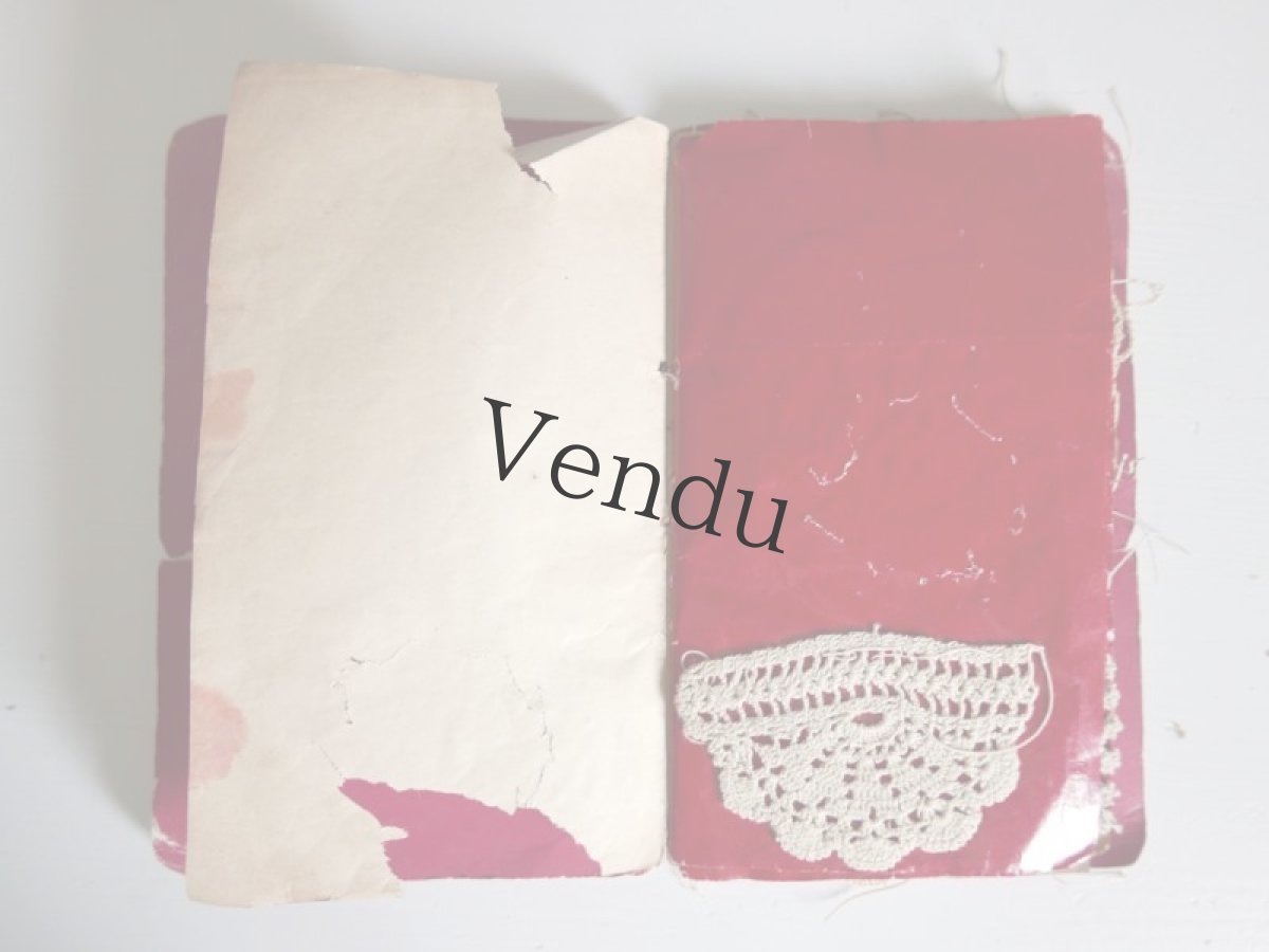 画像4: フランスアンティーク　赤いクロッシェレース見本帳 (4)