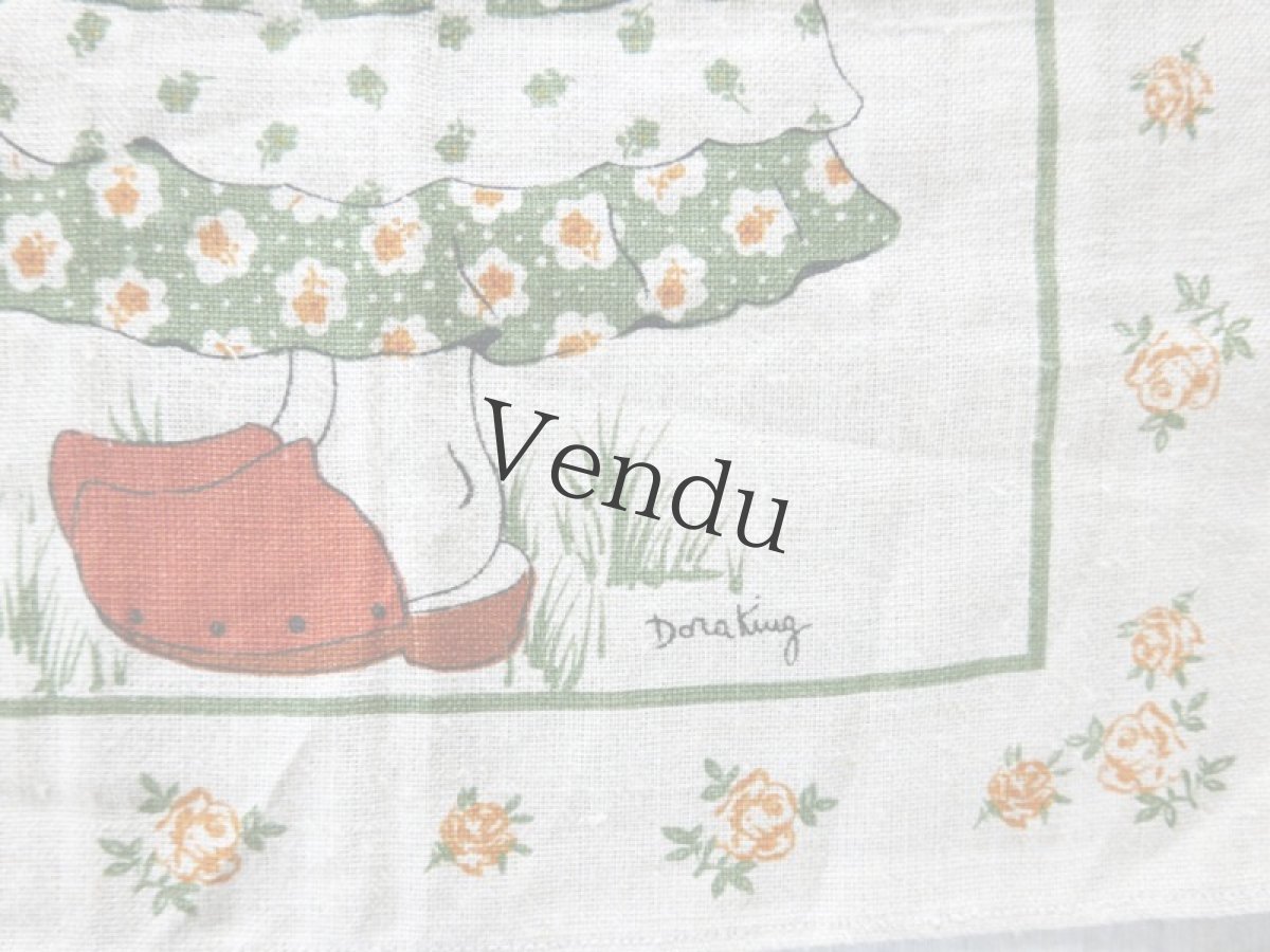 画像5: イタリアヴィンテージ　こぐまと少女のリネント－ション (5)