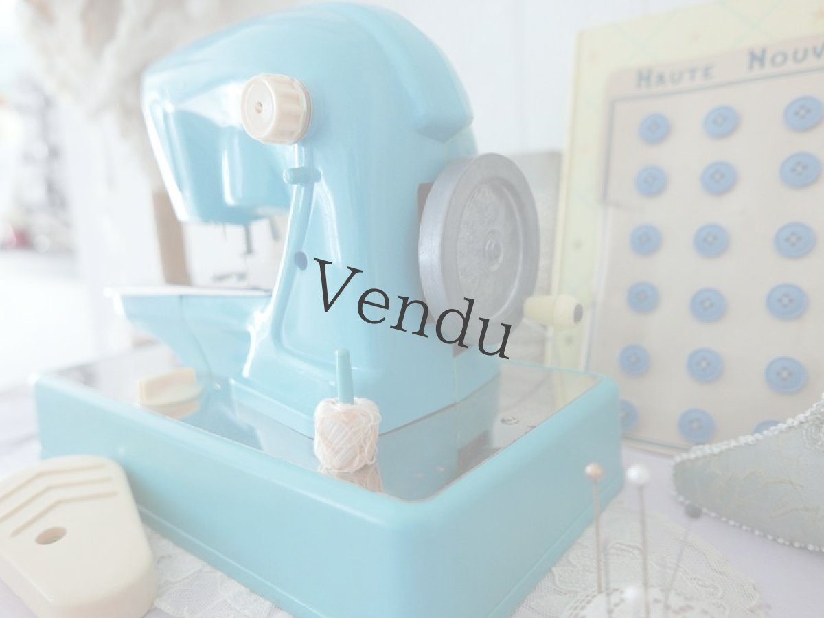 画像4: フランスヴィンテージ　レトロな水色のトイミシン (4)