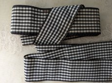 画像1: フランスヴィンテージ　ヴィシーチェックリボン 833cm＋310cm (1)