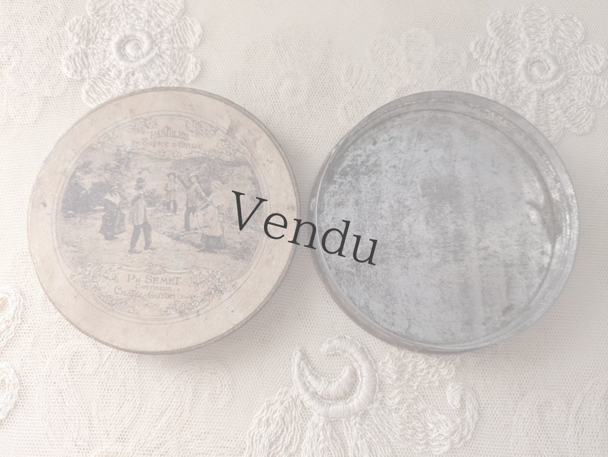 画像3: フランスアンティーク パスティーユ Tin缶 (3)