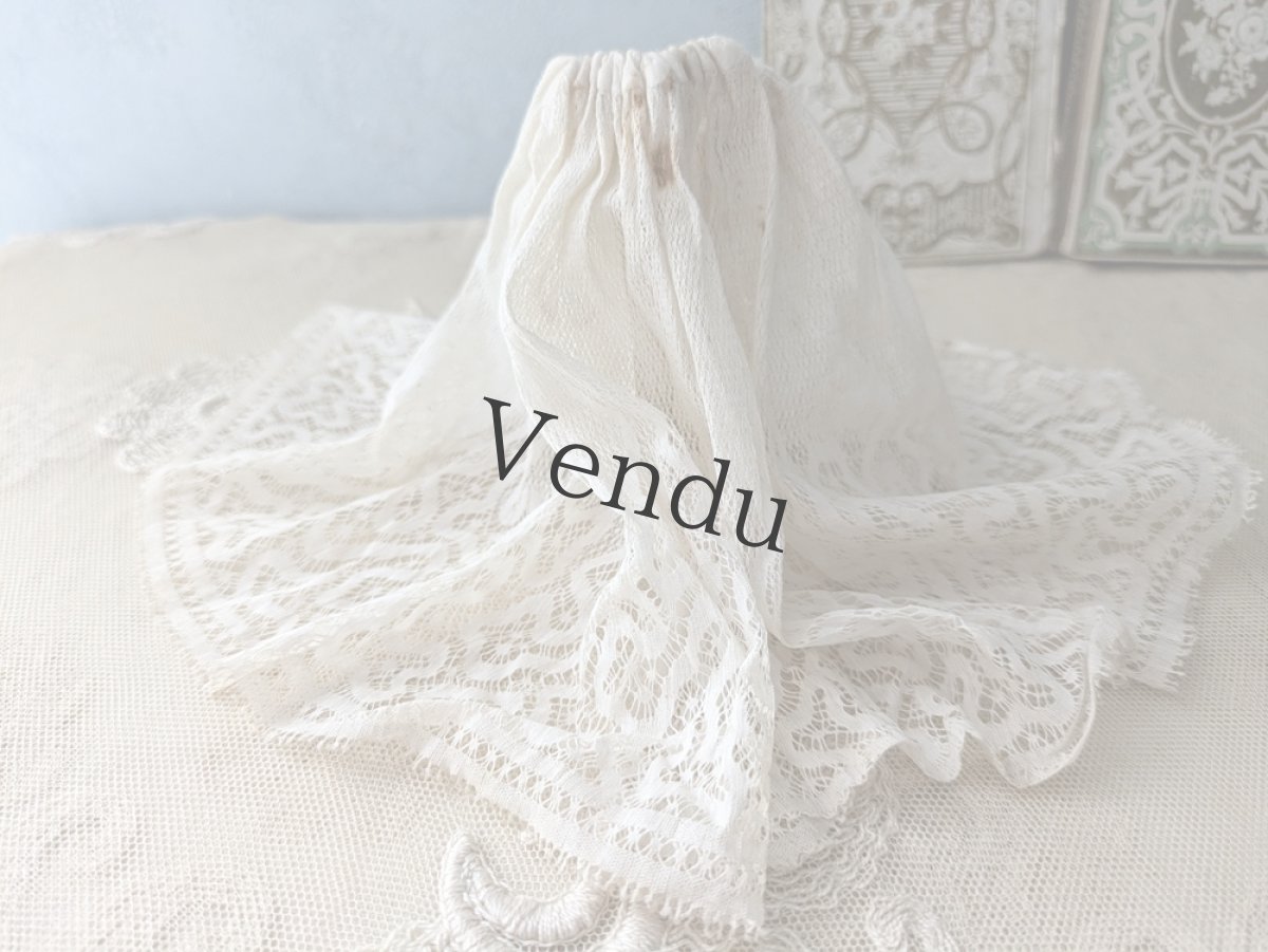 画像4: フランスアンティーク　レースのランプシェード (4)