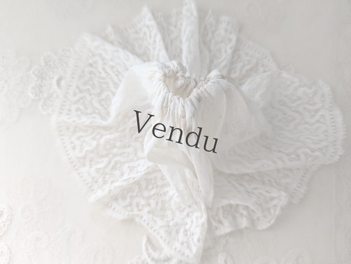 画像5: フランスアンティーク　レースのランプシェード (5)