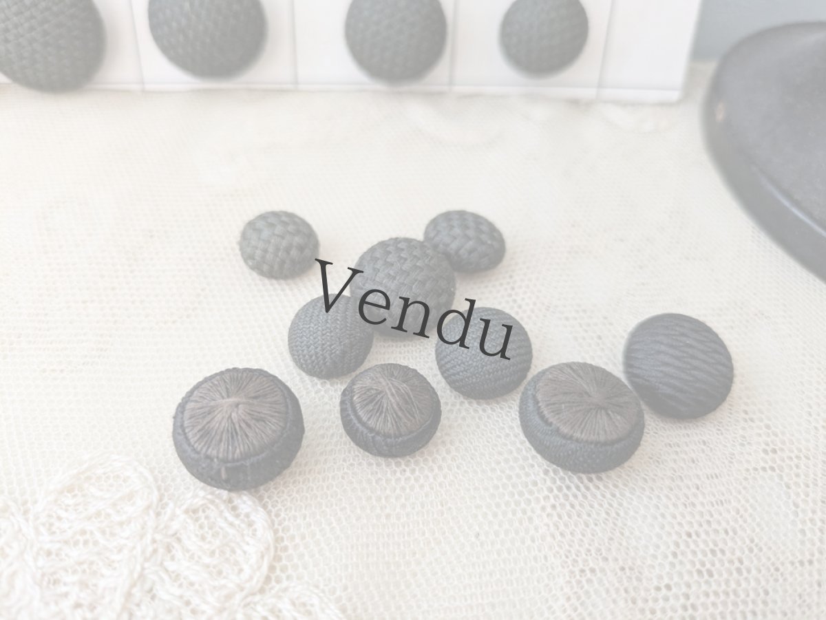 画像4: フランスアンティーク コスチュームボタン 9個セット (4)