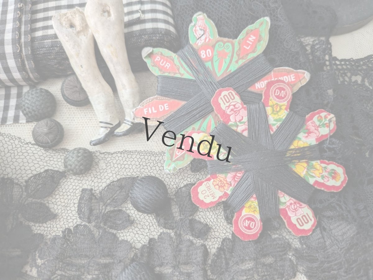 画像6: フランス 1900年代 リネン糸巻き 100 CARTE GIROFLÉE (6)