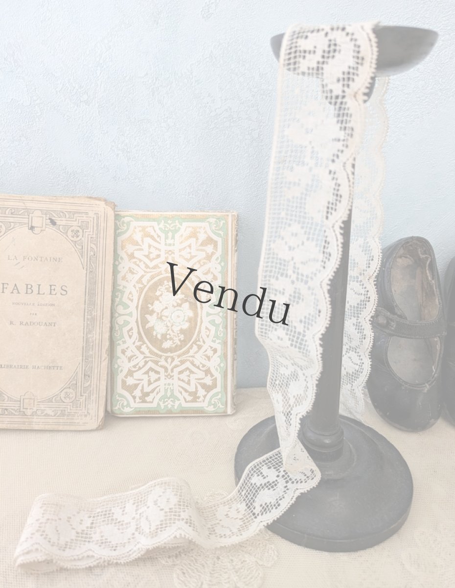 画像3: フランスアンティーク　フィレレース ばら 101cm (3)